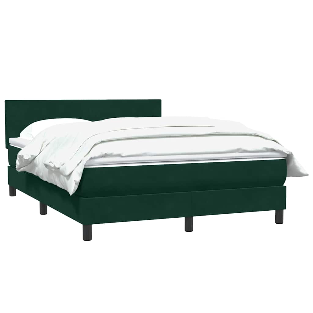 vidaXL Boxspring met matras fluweel donkergroen 160x220 cm groen, foto 2