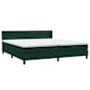 vidaXL Box Vedruvoodi madratsiga Tumeroheline 180x220 cm samet
