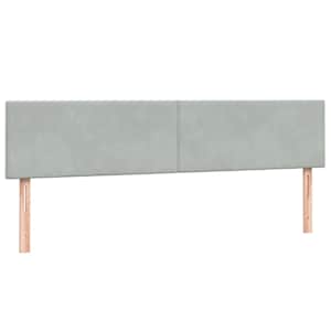 Box spring postel s matrací světle šedá 200x220 cm samet - obrázek 4