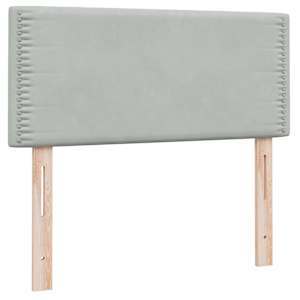 Box spring postel s matrací světle šedá 100x210 cm samet - obrázek 6