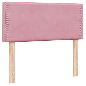 Box spring postel s matrací růžová 100x210 cm samet - obrázek 6