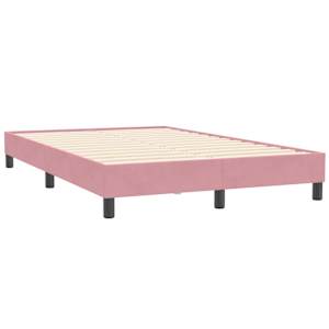 Box spring postel s matrací růžová 120x210 cm samet - obrázek 5