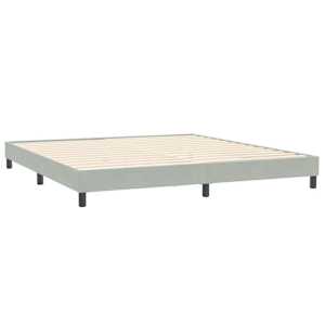 Box spring postel s matrací světle šedá 180x210 cm samet - obrázek 5