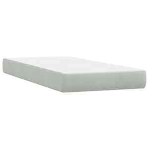 Box spring postel s matrací světle šedá 180x210 cm samet - obrázek 7