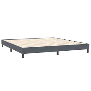Box spring postel s matrací tmavě šedá 200x210 cm samet - obrázek 5