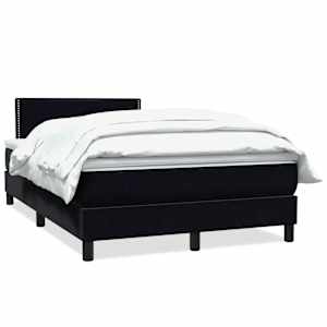 Box spring postel s matrací černá 120x220 cm samet - obrázek 2