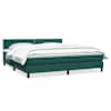 vidaXL Box Vedruvoodi madratsiga Tumeroheline 180x220 cm samet