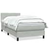 vidaXL Box Vedruvoodi madratsiga Helehall 80x210 cm samet