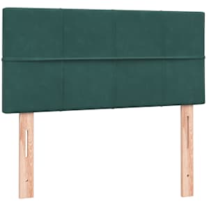 Box spring postel s matrací tmavě zelená 80x210 cm samet - obrázek 6