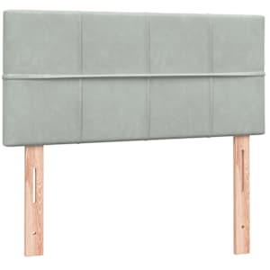 Box spring postel s matrací světle šedá 100x210 cm samet - obrázek 6