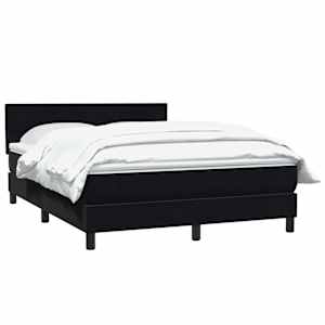 Box spring postel s matrací černá 160x210 cm samet - obrázek 3