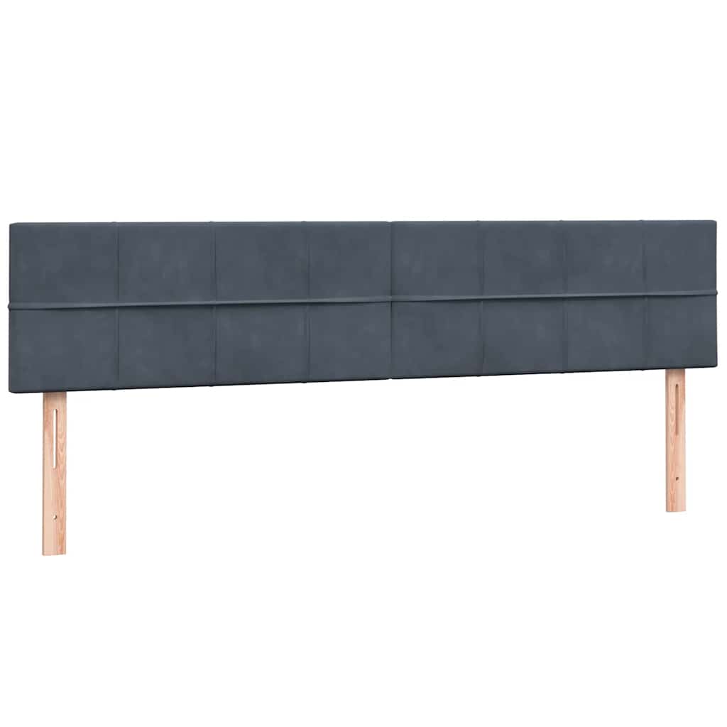 Box spring postel s matrací tmavě šedá 180x210 cm samet - obrázek 6