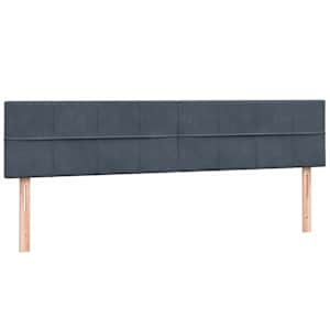 Box spring postel s matrací tmavě šedá 200x210 cm samet - obrázek 6