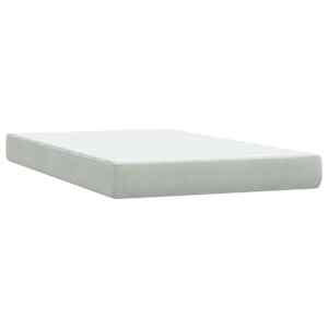 Box spring postel s matrací světle šedá 120x220 cm samet - obrázek 7
