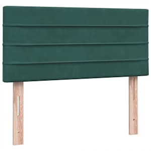 Box spring postel s matrací tmavě zelená 80x210 cm samet - obrázek 7