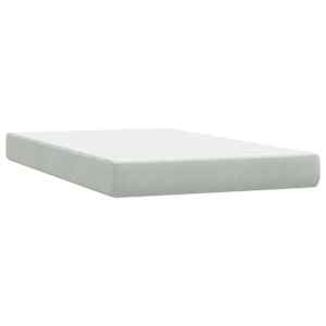Box spring postel s matrací světle šedá 120x210 cm samet - obrázek 6