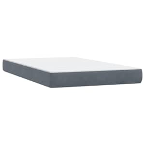 Box spring postel s matrací tmavě šedá 120x210 cm samet - obrázek 6