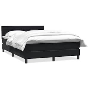 Box spring postel s matrací černá 140x210 cm samet - obrázek 2