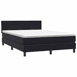 Box spring postel s matrací černá 140x210 cm samet - obrázek 4
