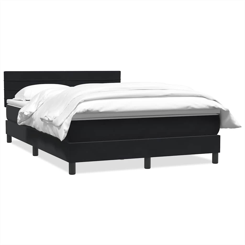 Thumbnail - vidaXL Boxspringbett mit Matratze Schwarz 160x210 cm Samt