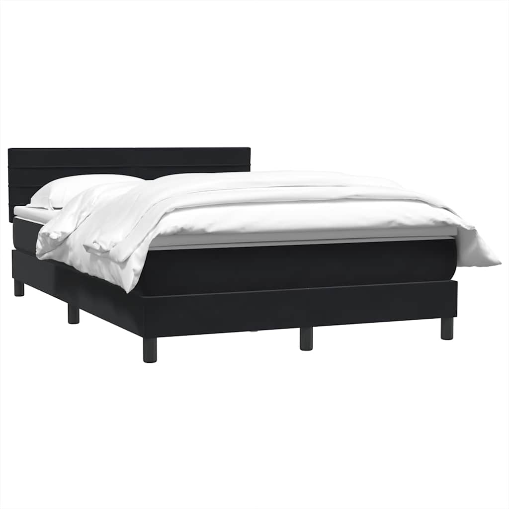 Thumbnail - vidaXL Boxspringbett mit Matratze Schwarz 160x210 cm Samt