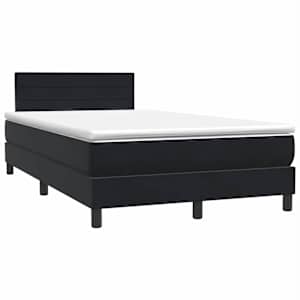 Box spring postel s matrací černá 120x220 cm samet - obrázek 4