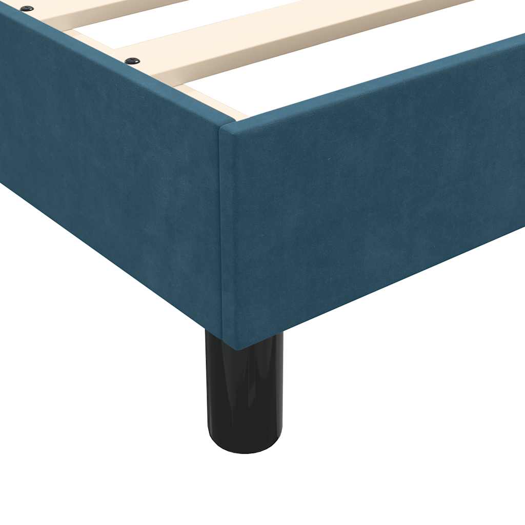 Boxspring met matras fluweel donkerblauw 160x220 cm - Afbeelding 10