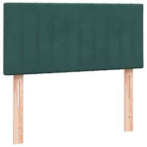 Box spring postel s matrací tmavě zelená 80x210 cm samet - obrázek 6