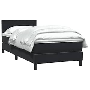 Box spring postel s matrací černá 90x210 cm samet - obrázek 4