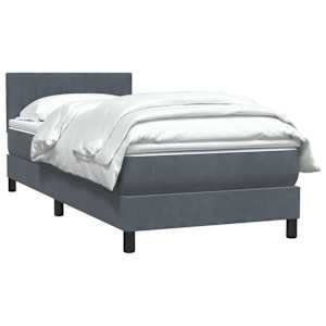 Box spring postel s matrací tmavě šedá 100x210 cm samet - obrázek 10