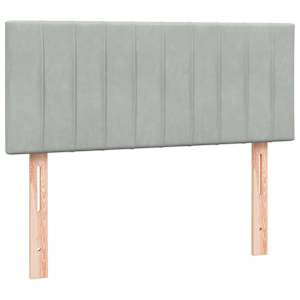 Box spring postel s matrací světle šedá 120x210 cm samet - obrázek 5