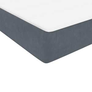 Box spring postel s matrací tmavě šedá 200x210 cm samet - obrázek 9