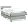 vidaXL Box Vedruvoodi madratsiga Helehall 80x210 cm samet