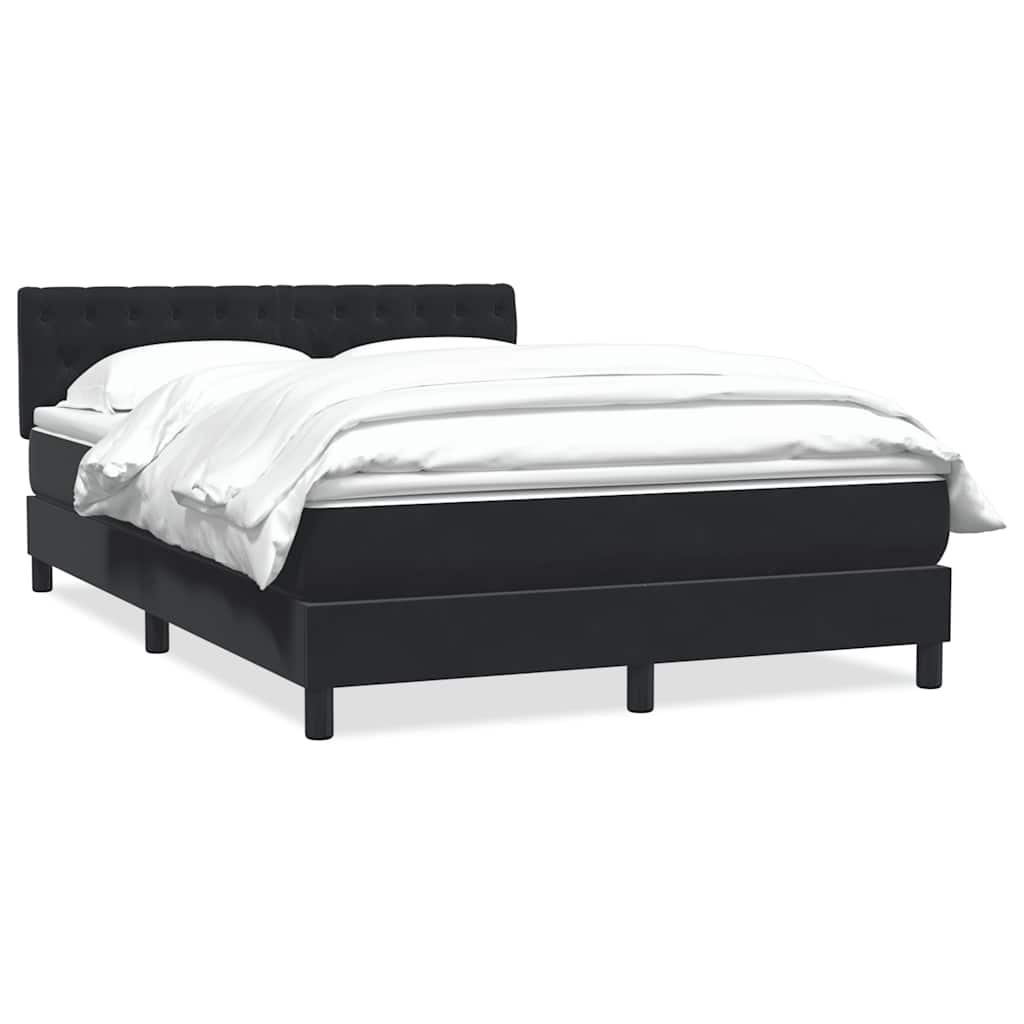 Thumbnail - vidaXL Boxspringbett mit Matratze Schwarz 140x210 cm Samt