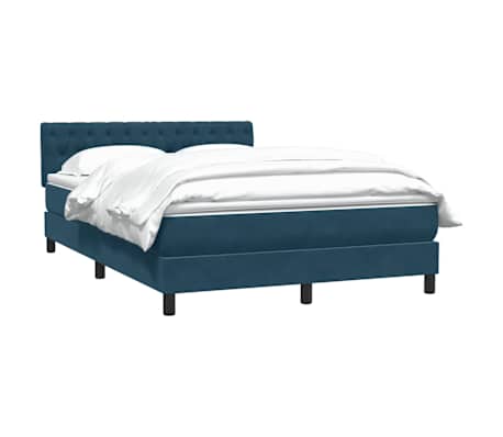 vidaXL Krevet s oprugama i madracem tamnoplavi 140x210 cm bar&scaron;unasti