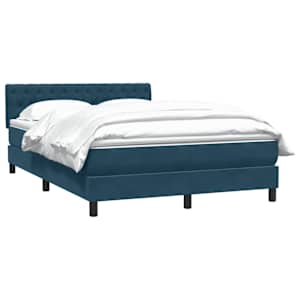 vidaXL Krevet s oprugama i madracem tamnoplavi 140x210 cm bar&scaron;unasti