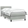 vidaXL Box Vedruvoodi madratsiga Helehall 80x220 cm samet