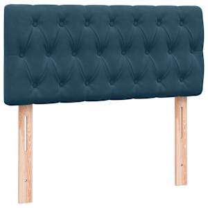 Box spring postel s matrací tmavě modrá 80x220 cm samet - obrázek 6