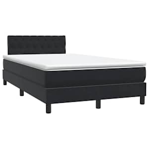 Box spring postel s matrací černá 120x220 cm samet - obrázek 4