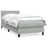 vidaXL Box Vedruvoodi madratsiga Helehall 80x210 cm samet