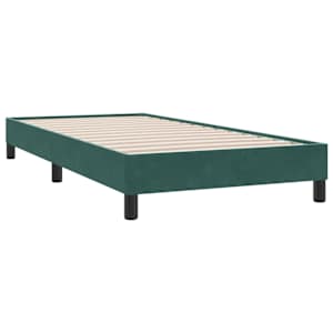 Box spring postel s matrací tmavě zelená 100x210 cm samet - obrázek 5