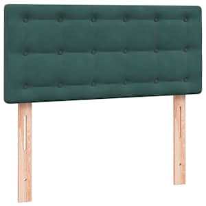 Box spring postel s matrací tmavě zelená 100x210 cm samet - obrázek 6