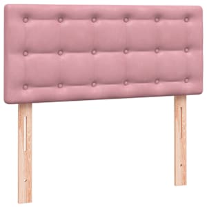 Box spring postel s matrací růžová 100x210 cm samet - obrázek 6