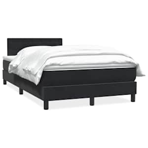 Box spring postel s matrací černá 120x210 cm samet - obrázek 2
