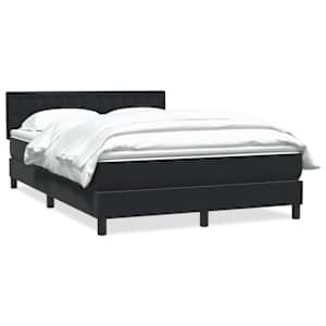 Box spring postel s matrací černá 140x210 cm samet - obrázek 2