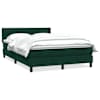 vidaXL Box Vedruvoodi madratsiga Tumeroheline 160x220 cm samet