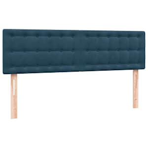 Box spring postel s matrací tmavě modrá 160x220 cm samet - obrázek 6
