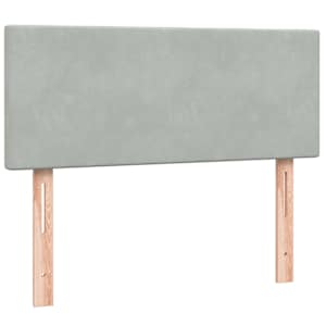 Box spring postel s matrací a LED světle šedá 120x210 cm samet - obrázek 7