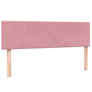 Box spring postel s matrací a LED růžová 140x210 cm samet - obrázek 7