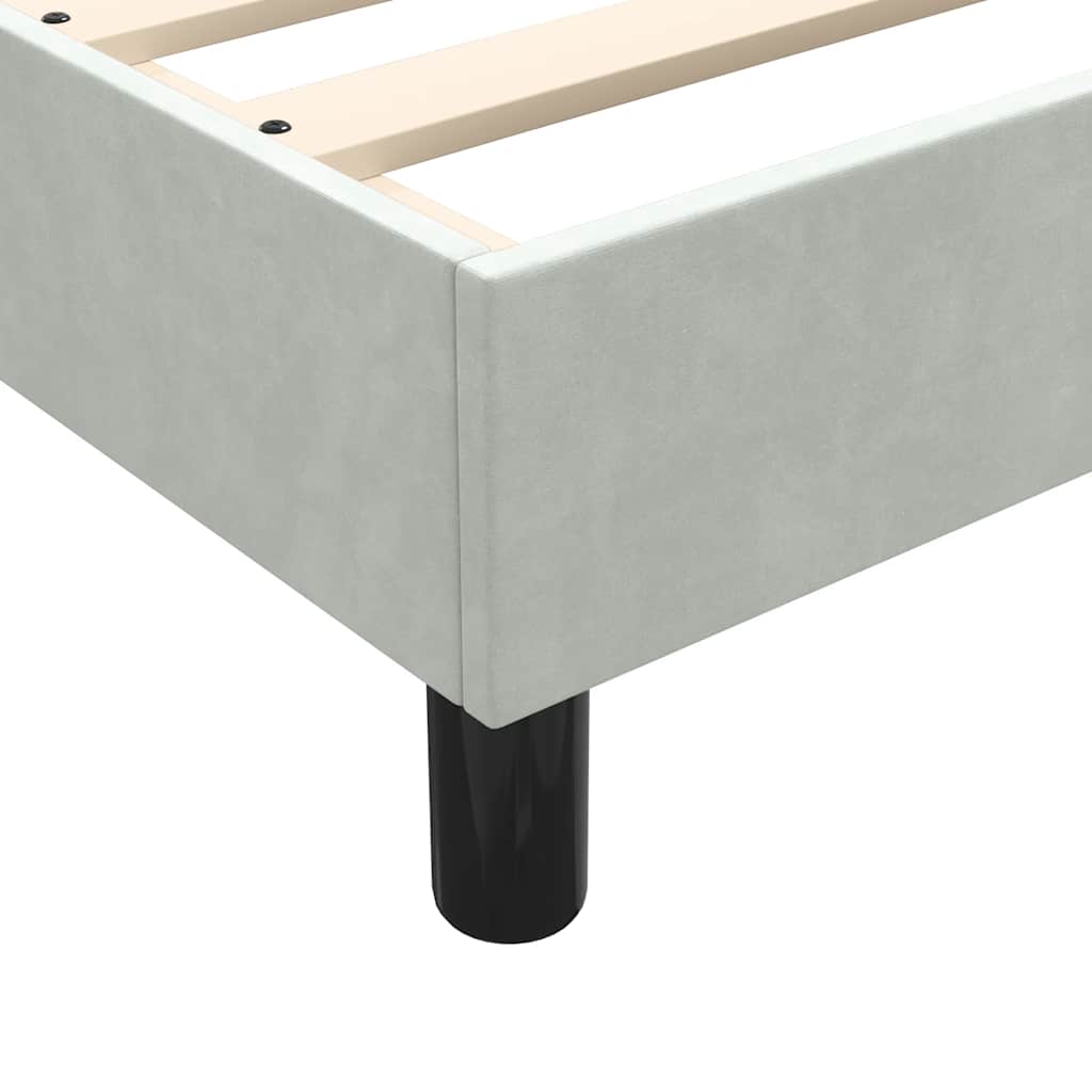 Box spring postel s matrací a LED světle šedá 160x210 cm samet - obrázek 14